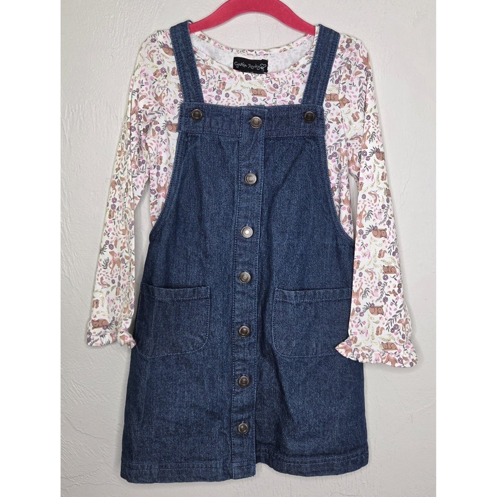 *NEW w/Tags Cynthia Rowley Dress Girls Size 4T Denim Dress Long Sleeve Shirt